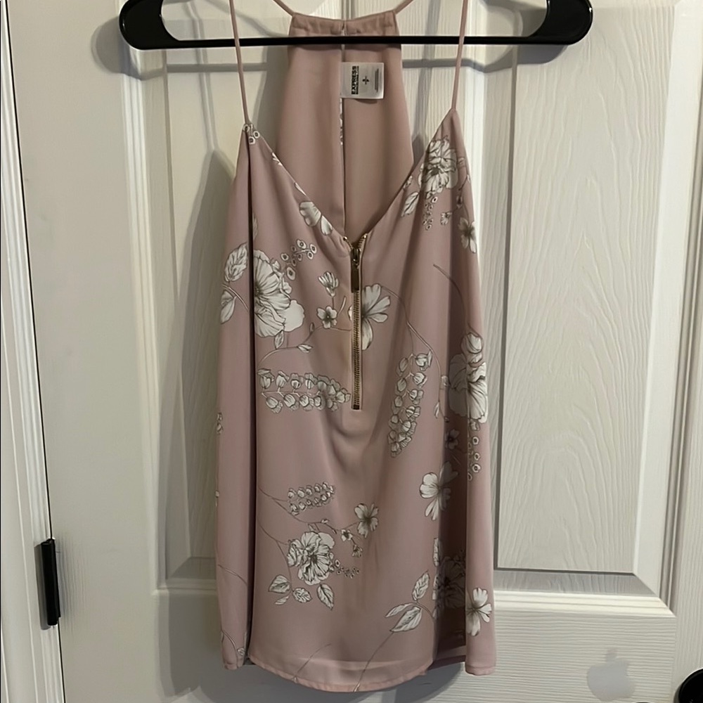 Express Pink Floral Tank Top